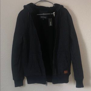 Men’s Sherpa hoodie.